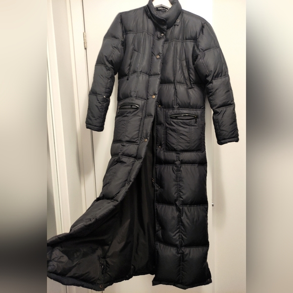 super warm long black winter puffer coat - Picture 1 of 4